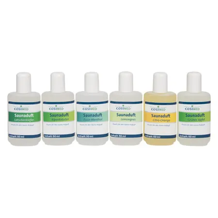 tester set sauna fragrances, 5 bottles of 50 ml