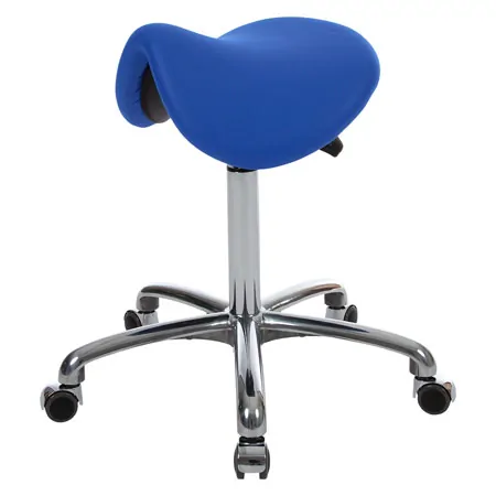 Saddle stool with cushion, exclusive with wheels