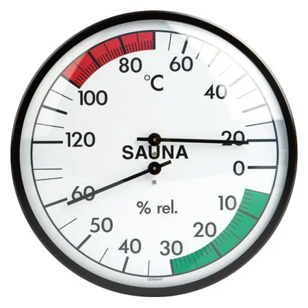Sauna climate station incl. thermometer and hygrometer,  13,5 cm