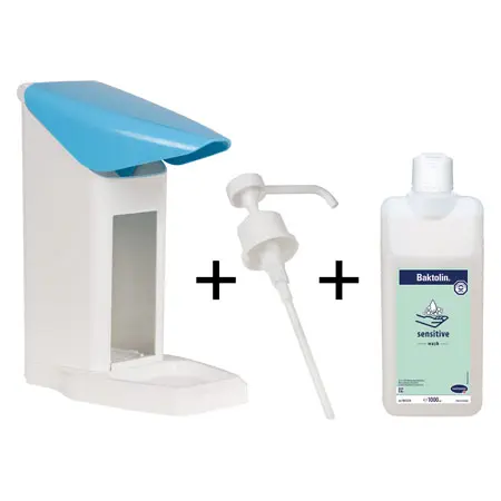 Soap dispenser set Eurospender Safety plus, incl. Baktolin Sensitive 1 l