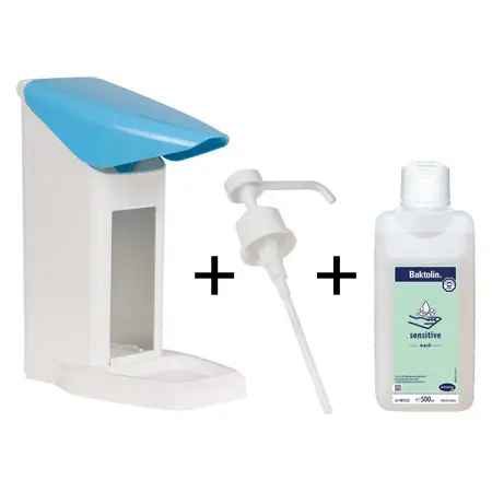 Soap dispenser set Eurospender Safety plus, incl. Baktolin Sensitive 500 ml
