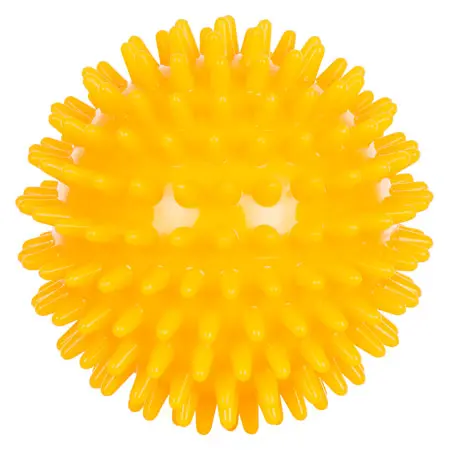 Spiky Massage Ball,   8 cm, yellow, medium