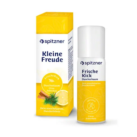 Spitzner shower foam FrischeKick + gift wrap Kleine Freude, 50 ml