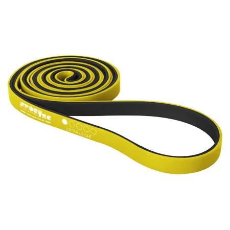 Sport-Tec Powerband made of latex, 104x1,3 cm, extra light, yellow