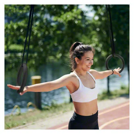 Sport-Tec outdoor gymnastic rings made of plastic incl. adjustable straps