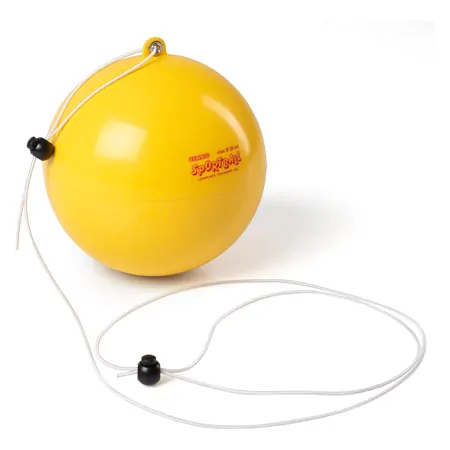 Sports ball with string,  18-21 cm