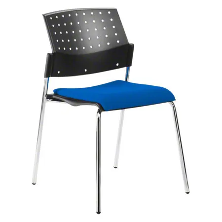 Stacking chair with cushion