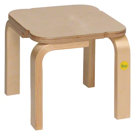 Stool 25 made of shaped wood, 27x27 cm, seat height 25 cm