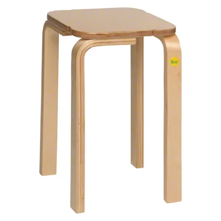 Stool 45 made of shaped wood, 36x36 cm, seat height 45 cm