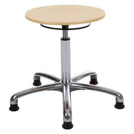 Swivel stool exclusive with wooden seat and glides