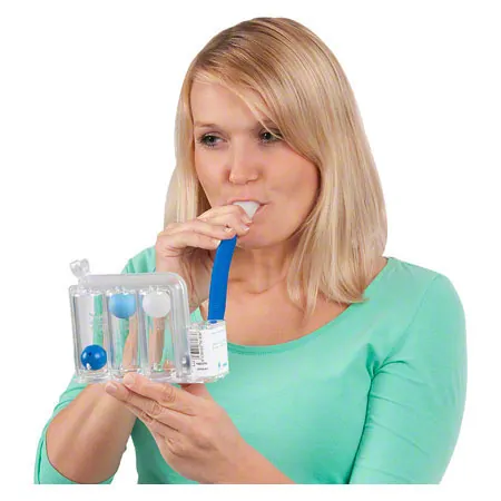 TRI-BALL breath-trainer with 3 balls
