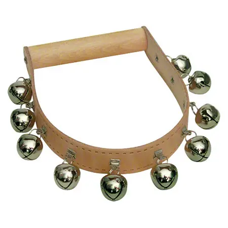 Tambourine made of leather, 10 bells