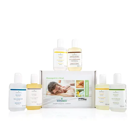 Test set massage oils, 6 bottles of 50 ml