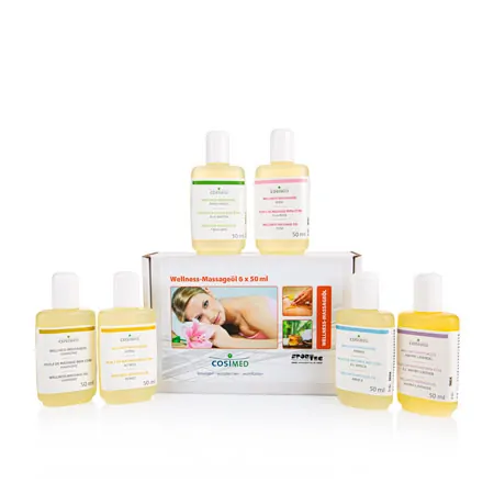 Test set wellness-massage oil, 6 bottles of 50 ml