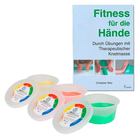 Theraflex therapy plasticine 85 g, set of 3 incl. book