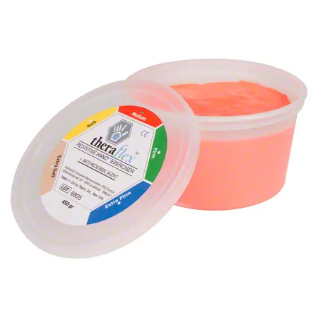 Theraflex therapy plasticine medium, 450 g, red