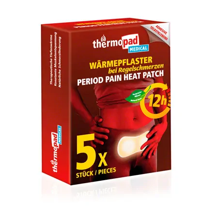 Thermopad heating pad for menstrual pain, box of 5