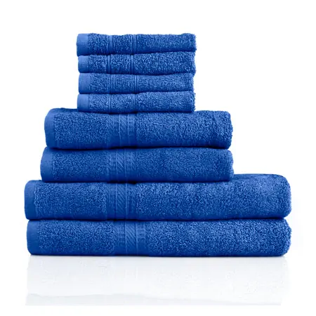 Towel set 8 pcs., 4 pieces 30x30 cm  2 pieces 140x70 cm and 2 pieces 100x50 cm