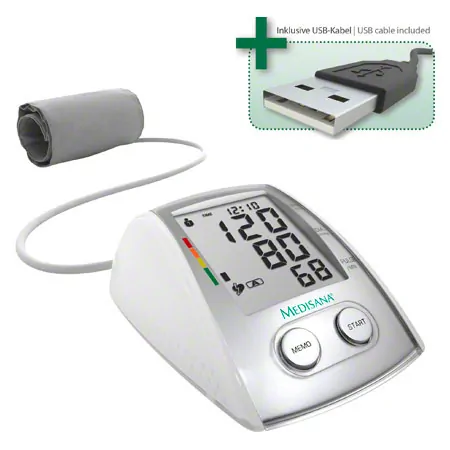 Upper arm blood pressure measuring device MTX, incl. USB