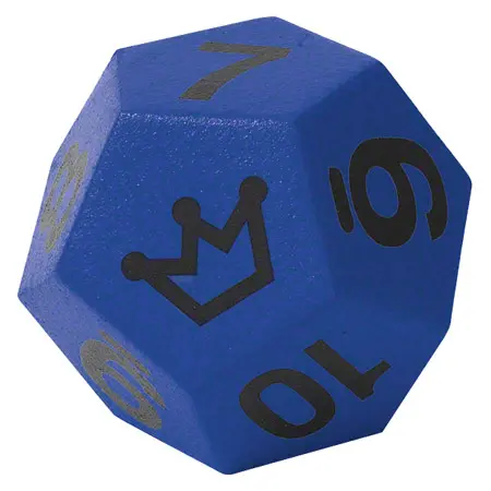 VOLLEY foam learning cube with elephant skin, 12 faces, with numbers