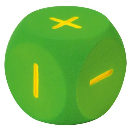 VOLLEY foam learning cube with mathematical symbols (+,-), 16x16x16 cm