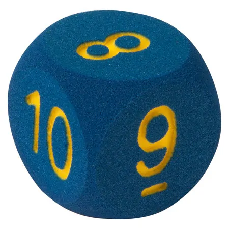 VOLLEY foam learning cube with numbers, 16x16x16 cm