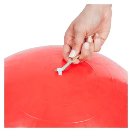 Valve opener made of metal for exercise ball