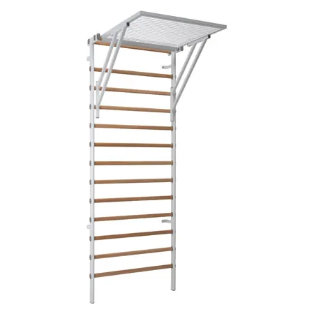Wall bar set, 2-pieces, wall bar metal / wood incl. loop grid