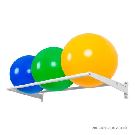 Wall mount with 2 bars, basic module 4-part, 125 cm