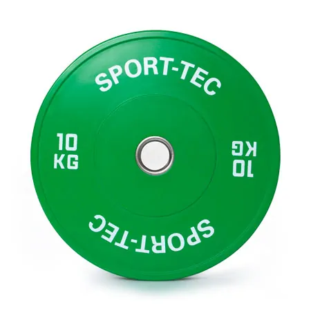 Weight plate Olympia Bumper Plate, 50 mm, 10 kg, green