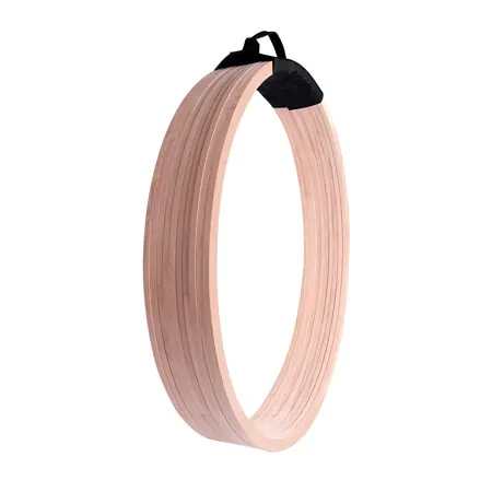 Wooden gymnastic hoops, set of 10, � 60 cm, incl. carrying handle
