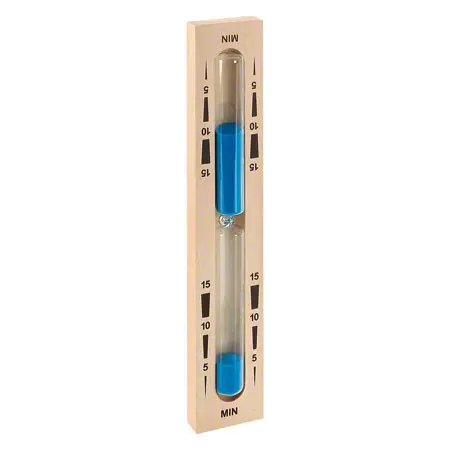 Wooden sauna hourglass