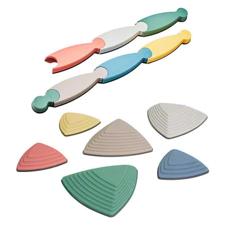 balance set, river stones and balance path Nordic, 13 pieces