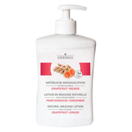 cosiMed natural massage lotion grapefruit-ginger with pressure dispenser, 500 ml