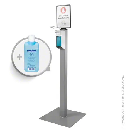 disinfectant stand incl. dispenser for 500 ml bottles