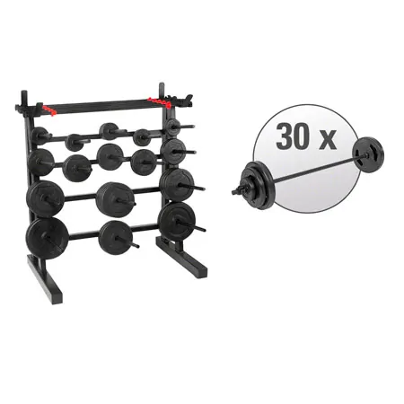 pumpset! -stand system with 30 barbell sets, 271-pcs.