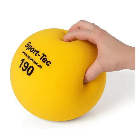 Foam ball uncoated,  18 cm, yellow