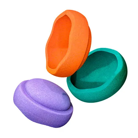 Stapelstein set classic secondary, 3 stacking stones, 1x purple, 1x green, 1x orange