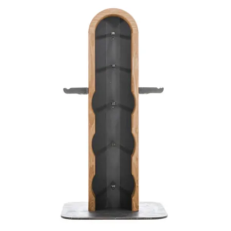 NOHrD WeightPlate Tower 2x dumbbells, 1x barbell 20x weight plates, oak