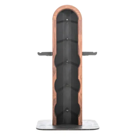 NOHrD WeightPlate Tower 2x dumbbells, 1x barbell 20x weight plates, walnut