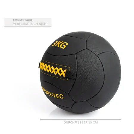 Sport-Tec Wall Ball Robusta, 35 cm, 3 kg, yellow