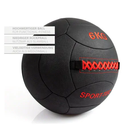 Sport-Tec Wall Ball Robusta, 35 cm, 6 kg, red