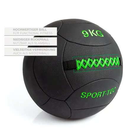 Sport-Tec Wall Ball Robusta, 35 cm, 9 kg, green