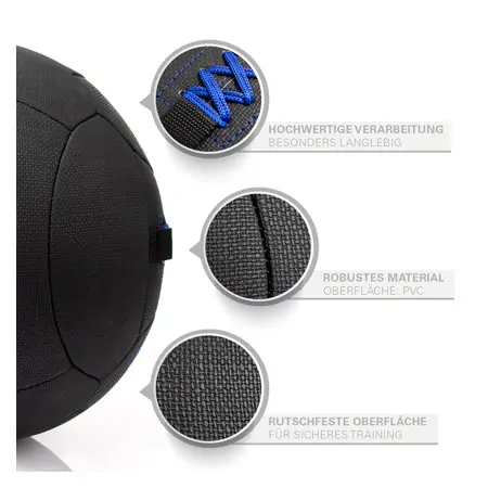 Sport-Tec Wall Ball Robusta, 35 cm, 12 kg, blue