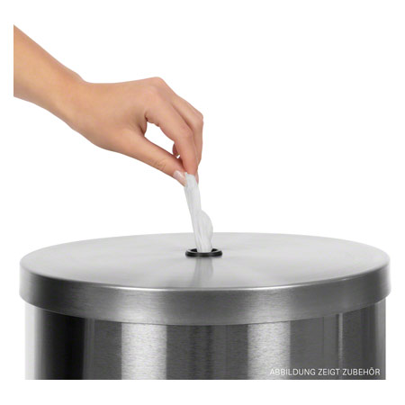 Sport-Tec disinfection wipe dispenser, stainless steel incl. waste garbage can