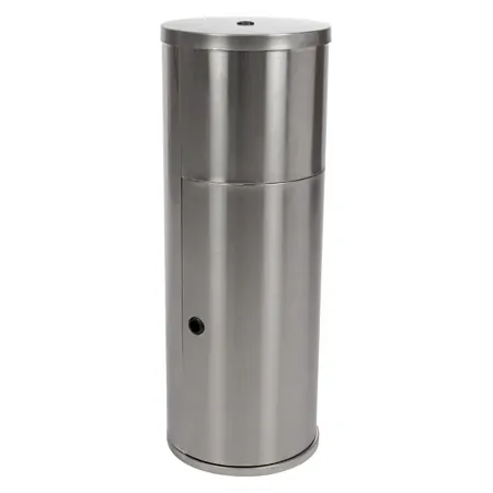 Sport-Tec disinfection wipe dispenser, stainless steel incl. waste garbage can