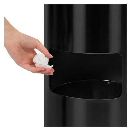 Sport-Tec disinfectant wipe dispenser, stainless steel black incl. 400 wipes