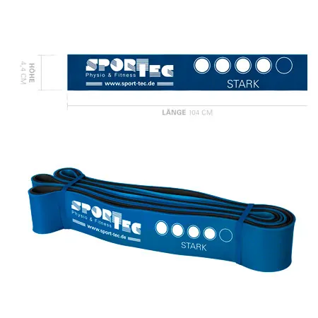 Sport-Tec Powerband made of latex, 104x4,4 cm, strong, blue