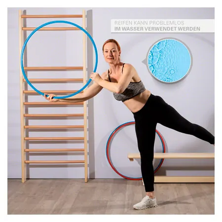 Gymnastic hoops made of plastic,  80 cm, 400 g