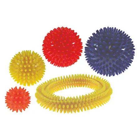 Spiky massage ring,  16 cm, yellow